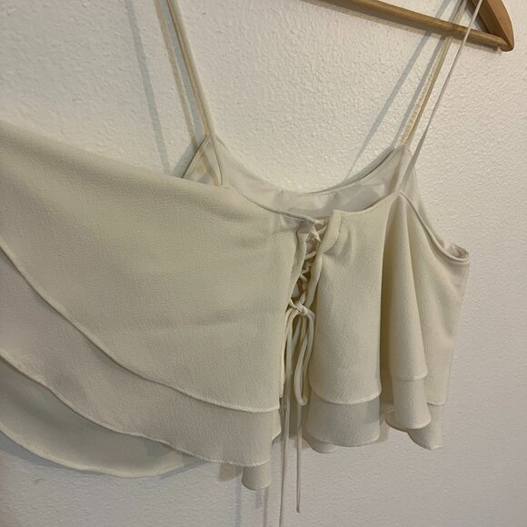 Free People | Tropical Wave Layered Crop Top in Cream, size XS - Picture 6 of 11